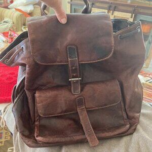 Jack Georges Voyager Unisex leather backpack, only  used twice, great condition!